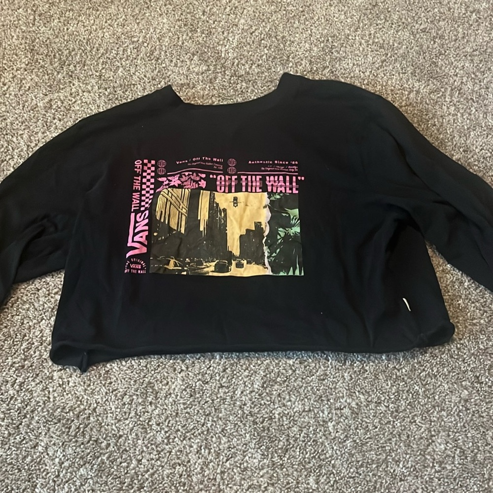 vans crop top size small